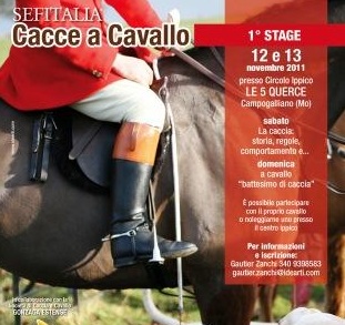 Sef Italia – lo Stage di Caccia a Cavallo si abbina al Corso per Accompagnatore di Turismo Equestre